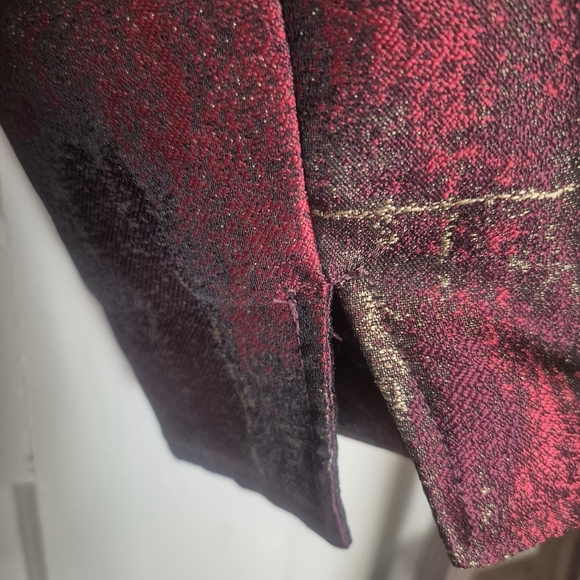 Coldwater Creek Women's Long Sleeve Red Patterned Jacket w/1Hook Closure Size XS - Picture 4 of 5